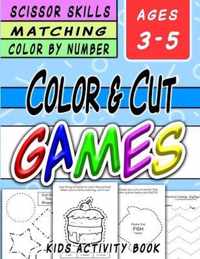 Scissor Skills and Color By Number Kids Activity Book