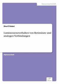 Lumineszenzverhalten von Retinsaure und analogen Verbindungen