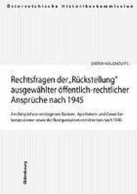 Rechtsfragen der Rückstellung ausgewählter öffentlich-rechtlicher Ansprüche nach 1945