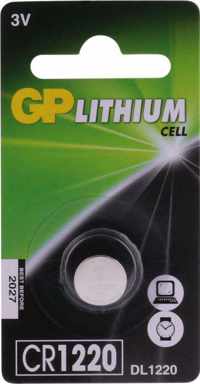 GP Lithium knoopcel CR1220, blister 1