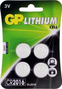 GP Lithium knoopcel CR2016, blister 4