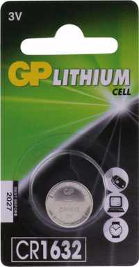 GP Lithium knoopcel CR1632, blister 1