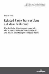 Related Party Transactions Auf Dem Pruefstand