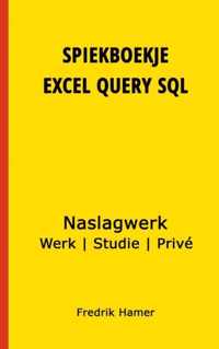 Spiekboekje Excel Query SQL