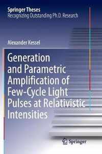 Generation and Parametric Amplification of Few-Cycle Light Pulses at Relativistic Intensities