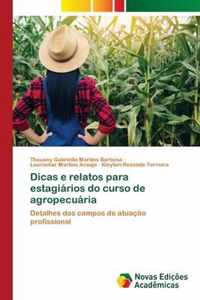 Dicas e relatos para estagiarios do curso de agropecuaria