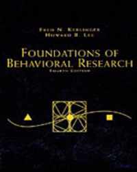 Foundations of Behavioral Research