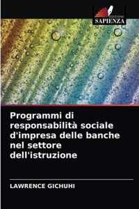 Programmi di responsabilita sociale d'impresa delle banche nel settore dell'istruzione