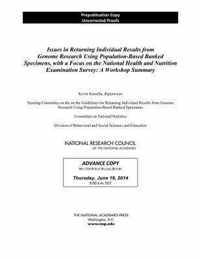 Issues in Returning Individual Results from Genome Research Using Population-Based Banked Specimens, with a Focus on the National Health and Nutrition Examination Survey