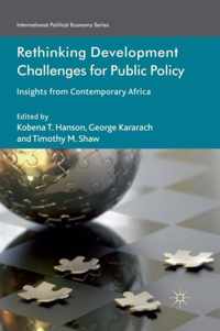 Rethinking Development Challenges for Public Policy