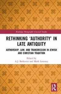 Rethinking 'Authority' in Late Antiquity