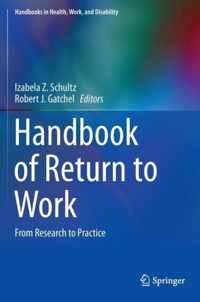 Handbook of Return to Work