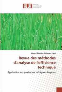 Revue des methodes d'analyse de l'efficience technique