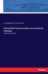 Literaturblatt fur germanische und romanische Philologie