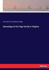 Genealogy of the Page family in Virginia