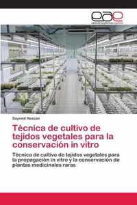 Tecnica de cultivo de tejidos vegetales para la conservacion in vitro