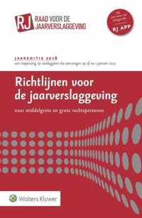 Richtlijnen voor de jaarverslaggeving jaareditie 2016