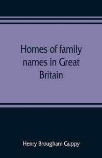 Homes of family names in Great Britain