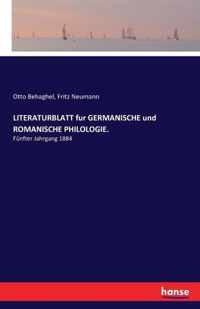 LITERATURBLATT fur GERMANISCHE und ROMANISCHE PHILOLOGIE.