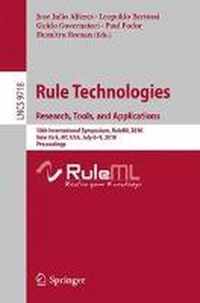 Rule Technologies. Research, Tools, and Applications