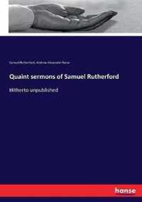 Quaint sermons of Samuel Rutherford