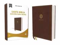 Reina Valera 1960 Santa Biblia Edicion para Notas, Leathersoft, Cafe, Letra Roja