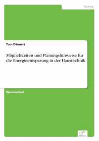 Moeglichkeiten und Planungshinweise fur die Energieeinsparung in der Haustechnik