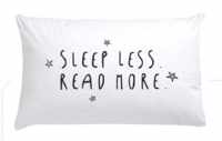 Kussensloop sleep less, read more per 10 stuks