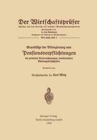 Grundsäge Der Bilanzierung Von Pensionsverpflichtungen Bei Privaten Unternehmungen, Insbesondere Aktiengesellschaften