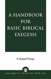 A Handbook for Basic Biblical Exegesis