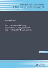 Die Haftungsverfassung Der Partnerschaftsgesellschaft Mit Beschraenkter Berufshaftung