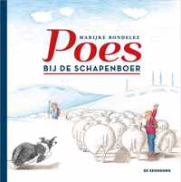 Poes bij de schapenboer