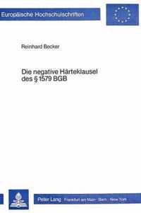 Die Negative Haerteklausel Des 1579 Bgb