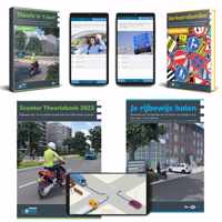 Theorieboek Scooter 2023 Compleet pakket - Brommer Rijbewijs AM - Met Theorieboek, Online, Samenvatting en meer - Lens Media