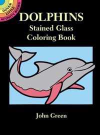 Dolphins Stained Glass Colouring Book