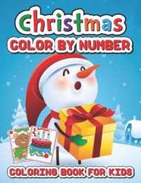 Christmas color by number coloring book for kids