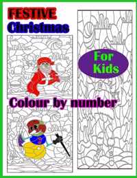 Festive christmas colour by number for kids