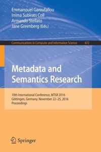 Metadata and Semantics Research