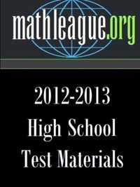 High School Test Materials 2012-2013