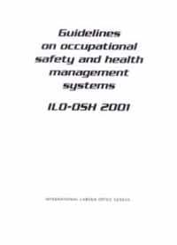 Guidelines on occupational safety and health management systems