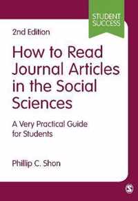 How to Read Journal Articles in the Social Sciences