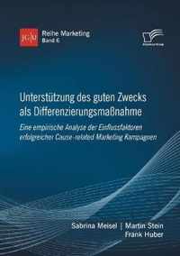 Unterstutzung des guten Zwecks als Differenzierungsmassnahme. Eine empirische Analyse der Einflussfaktoren erfolgreicher Cause-related Marketing Kampagnen