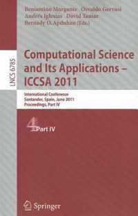 Computational Science and Its Applications - ICCSA 2011