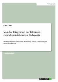 Von der Integration zur Inklusion. Grundlagen inklusiver Padagogik