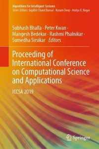 Proceeding of International Conference on Computational Science and Applications