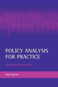 Policy Analysis For Practice