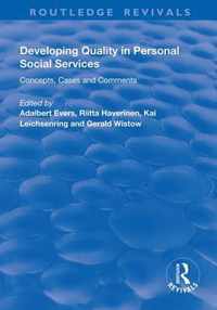 Developing Quality in Personal Social Services