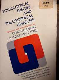 Sociological Theory and Philosophical Analysis