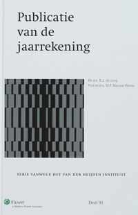 Serie vanwege het Van der Heijden Instituut te Nijmegen 91 - Publicatie van de jaarrekening