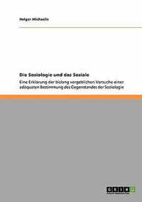 Die Soziologie und das Soziale